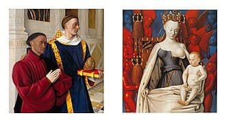Diptyque de Melun — Vierge à l'Enfant entourée d'anges